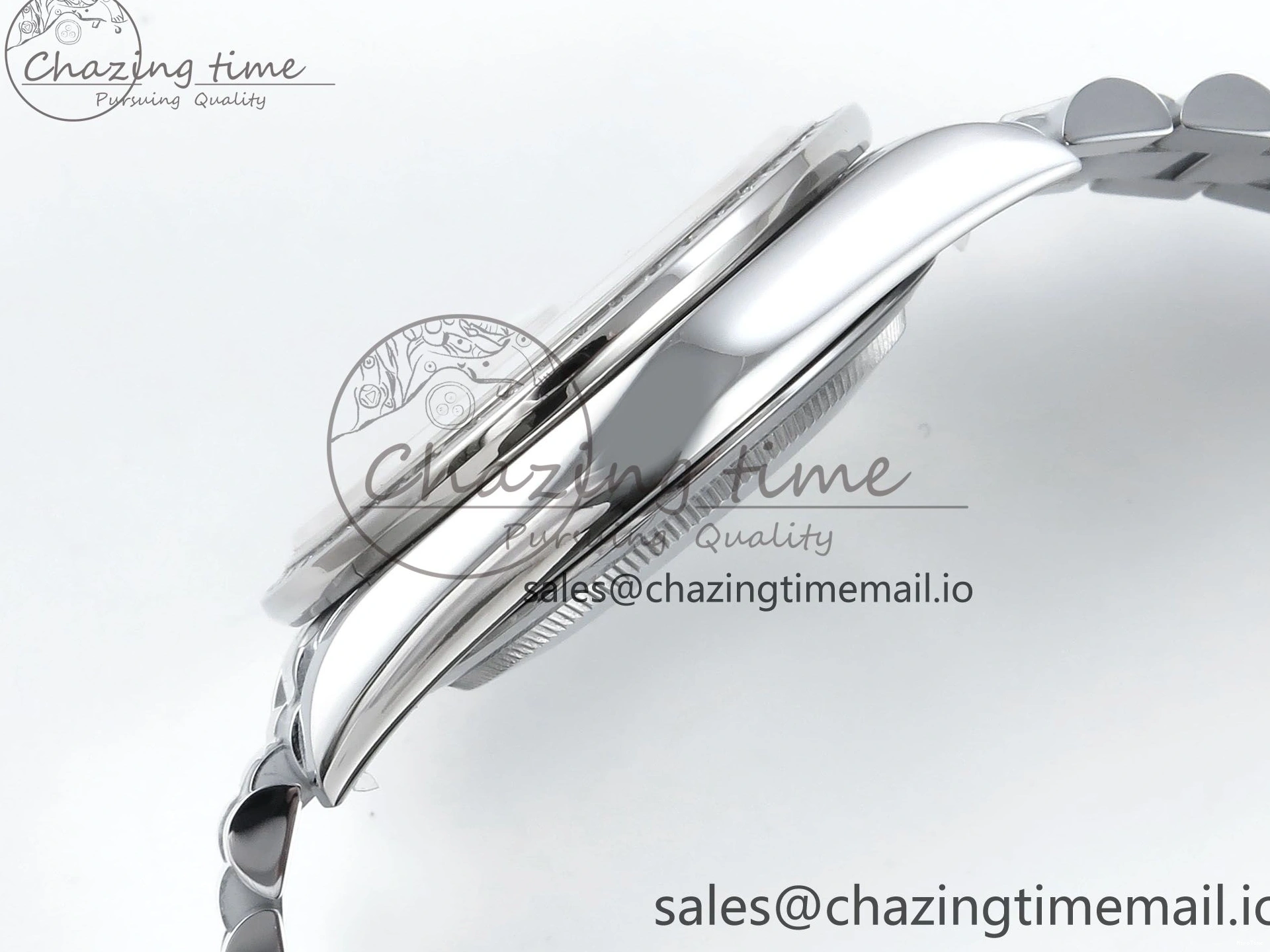 MiroTime 0409 Seasonal DayDate 40 SS QF 1:1 Best Edition Blue Black Dial Diamonds Bezel on President Bracelet A2836 V5 (Gain Weight) 482